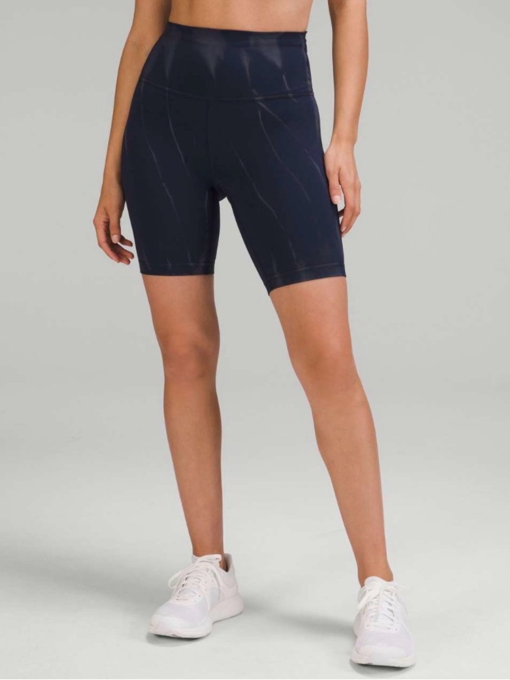 Lululemon Wunder Under Train High Rise Short 8” Sun Bleached Wash True Navy - 4